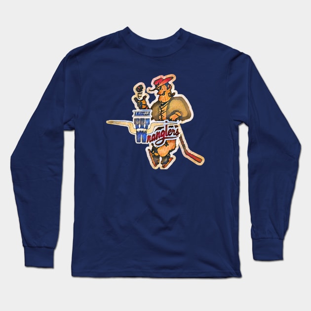 Amarillo Wranglers Hockey Long Sleeve T-Shirt by Kitta’s Shop